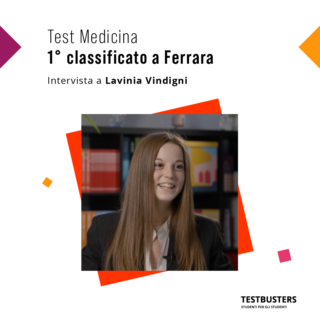 immagine di Lavinia Vindigni, che si è classificata prima a Ferrara nel test di medicina